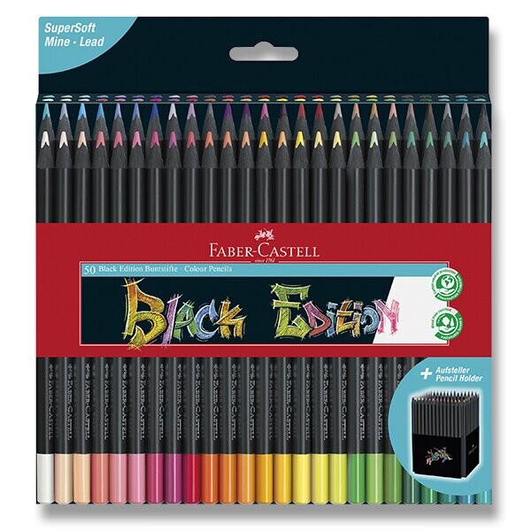Faber-Castell Black Edition pastelky trojhranné sada 50 barev