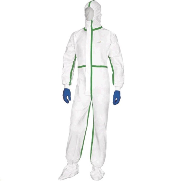 Overal DT119 z netkané textílie s elastickou kapucí 63g/m2 XXL- bílý