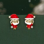 Vánoční náušnice Santa Claus, Zlatá