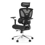 Kancelářská židle, synchronní mechanismus, černá síťovina, KA-B2363 BK