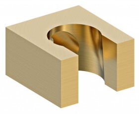 SAPHO - Držák sprchy hranatý, pevný, zlato mat 1205-14GB