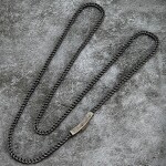 Ocelový náhrdelník Octavio - 3 mm, vintage, 70 cm Vintage