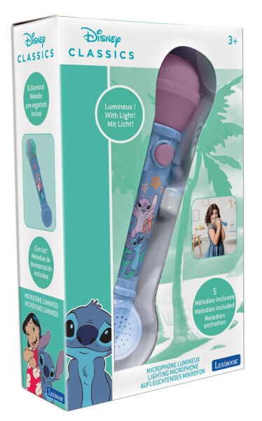 Lexibook svítící mikrofon Stitch s melodiemi - Alltoys Lexibook