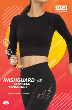 Dámský sportovní top RASHGUARD FITNESS GA černá