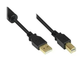 Good Connections USB 2.0 A-B černá / Kabel / USB-A – USB-B / 5 m / s ferritem (GC-M0083)