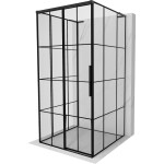 MEXEN/S - Rox-3S L sprchový kout 3 stěnný , posuvný levá 90 x 90, černá kratka, černá 8C2L-090-090-70-77-3S-L