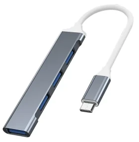 VAKOSS TC-4125X stříbrná / USB-C rozbočovač / 1x USB 3.0 / 3x USB 2.0 (TC-4125X)