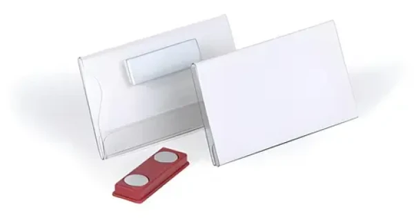 Durable transparentní / Jmenovka s magnetem / 40x75 mm / PVC / 25 ks (811619)