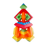 Kebo Toys Wedge it skládací pyramida duhové barvy 15 kusů