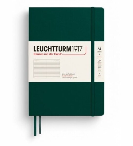 Leuchtturm1917 Zápisník Forest Green Medium A5 linkovaný