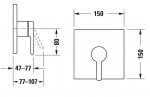 DURAVIT - C.1 Sprchová baterie pod omítku, chrom C14210009010