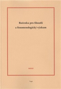 Ročenka pro filosofii fenomenologický výzkum 2011