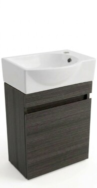 Koupelnová skříňka s umyvadlem Naturel Verona 40x53,2x22 cm tmavé dřevo mat VERONA40TDBR VERONA40TDBR