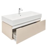 Koupelnová skříňka s umyvadlem SAT Feel 100x30x46 cm pískově béžová mat SATFEEL100BEU2B SATFEEL100BEU2B