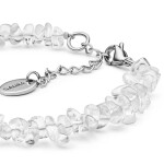 Korálkový náramek Catalina - křišťál, sladkovodní perla, Stříbrná 18 cm + 3 cm (prodloužení)