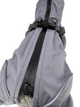 Dryo pláštěnka pro psa s postrojem a kapucí Barva: Šedá, Délka zad (cm): 28, Obvod hrudníku: 40 - 46 cm