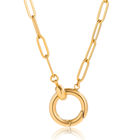 ELENYS Infinite Circle – pozlacený náhrdelník 18K žluté zlato Délka: 45+5 cm / max. 50 cm