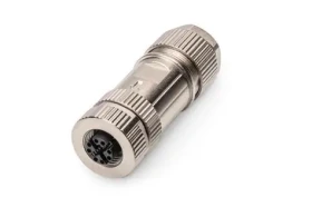 Digitus M12 zásuvka X-kódovaná stříbrná / Konektorová zásuvka / Cat.6A / 10GBase-T / PoE / IP67 (DN-936M12-J)