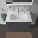 DURAVIT - L-Cube Umyvadlová skříňka 55x82x48 cm, 2 zásuvky, grafit mat LC624104949