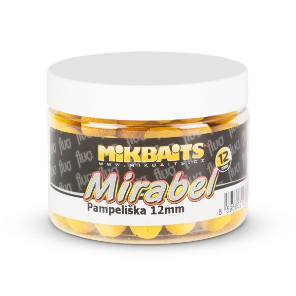 Mikbaits Boilie Mirabel Fluo 12mm 150ml - Pampeliška,Mikbaits Boilie Mirabel Fluo 12mm 150ml - Pampeliška