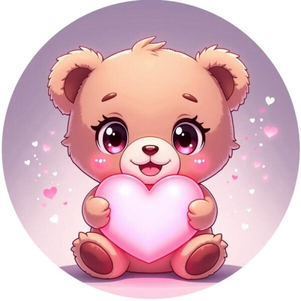 Obrázek Jedlý papír na dort Medvídek se srdcem