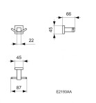 IDEAL STANDARD - IOM Square Dvojháček, chrom E2193AA