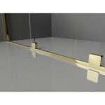 MEXEN/S - Velar L sprchový kout, posuvné dveře 90 x 90, transparent, zlato 871-090-090-03-50