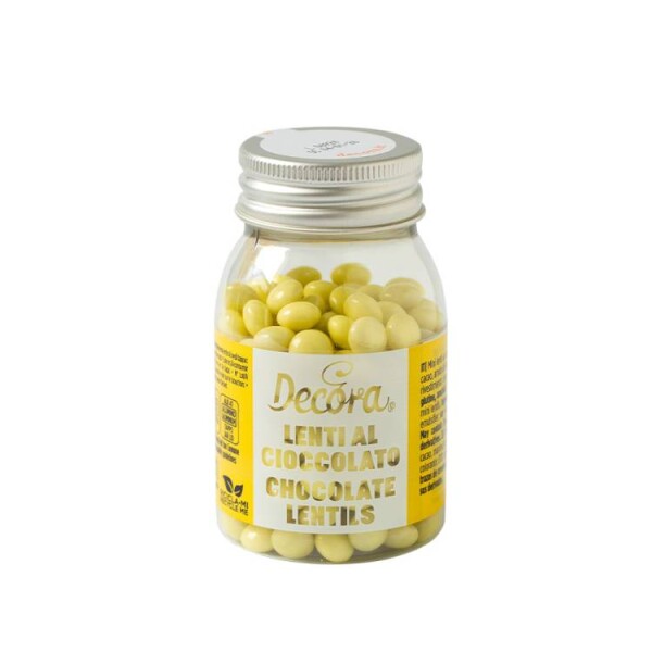 Decora čokoládové mini lentilky žluté (80 g)