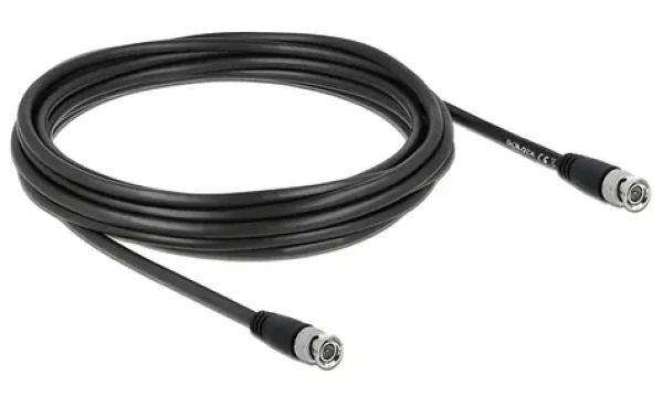 Delock BNC (M) - BNC (M) 5m černá / BNC kabel / 75 Ohm / rovný konektor (80084)
