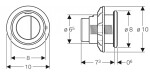 GEBERIT - Splachovací systémy Oddálené ovládání typ 10, pneumatické, pro 2 množství splachování, lesklý/matný chrom 116.057.KH.1