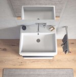 DURAVIT - Vero Air Umyvadlo 60x47 cm, s přepadem, bez otvoru pro baterii, bílá 2350600060