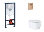 GROHE - Rapid SL Set předstěnové instalace, klozetu, sedátka SoftClose a tlačítka Skate Cosmopolitan, kartáčovaný Warm Sunset SANI11BB4138