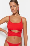 Trendyol červený bikinový top Bralette Tie