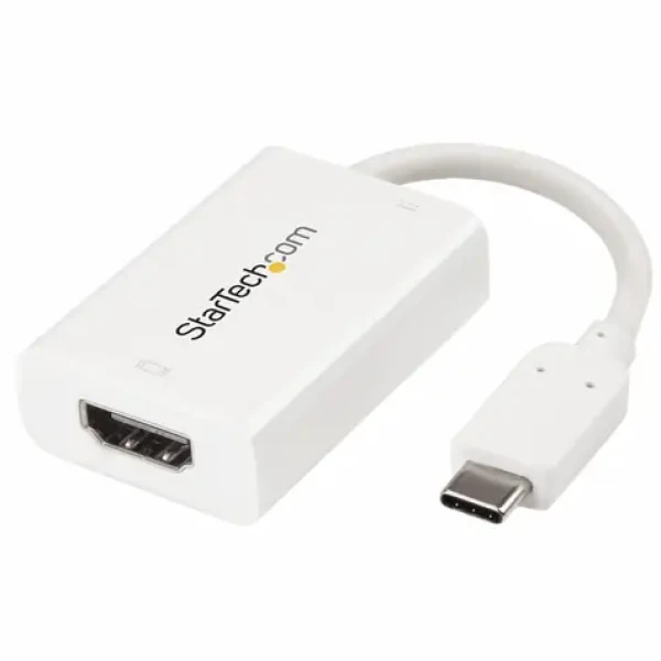 StarTech adaptér USB-C na HDMI PowerDelivery 60W bílá / 4K 60Hz / Thunderbolt 3 (CDP2HDUCPW)