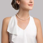 ELENYS Royal Fashion Luxusní náhrdelník se sladkovodními perlami vysoké kvality 4A (AAAA) a stříbrným rhodiovaným zapínáním Délka: 50 cm