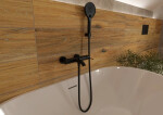 Vanová baterie SAT Aurum bez sprchového setu 150 mm černá matná SATBAUR222C SATBAUR222C