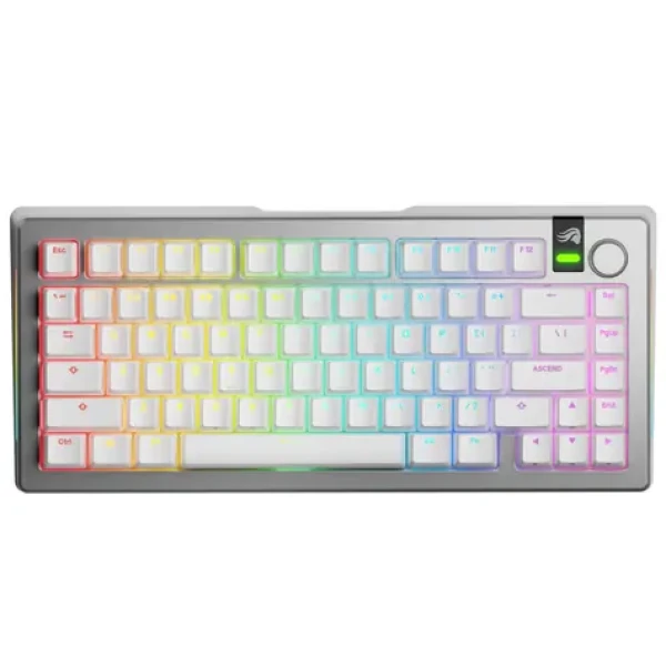 Glorious GMMK 3 Pro Wireless 75% - Fox Linear ANSI stříbrná / herní 75% TKL / USB-C+BT / ANSI US / Fox Linear / RGB (GLO-KB-GMMK3-PRO-75-PB-FOX-WL-SIL-US)