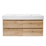 Koupelnová skříňka s umyvadlem SAT B-Way 119x50x45 cm dub mat BWAY2120OAKU2B BWAY2120OAKU2B