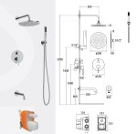 BESCO - Podomítkový sprchový set VEO černá BABPVCZ