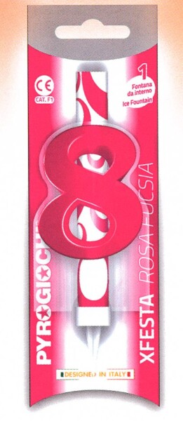 Dortová fontána číslo 8 růžová Pyrogiochi Dortová fontána číslo 8 růžová Pyrogiochi