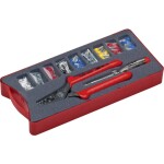 KNIPEX - kleště lisovací - 230mm - čtyřtrnové, stočené kontakty Harting; Ilme; Phoenix; Amphenol; Walther; HTS;Contact; Weidmüller 0.14-6mm², v plastovém kufříku s pěnovou vložkou (975265)