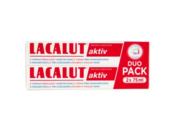 Lacalut Aktiv speciální zubní pasta 2 x 75ml