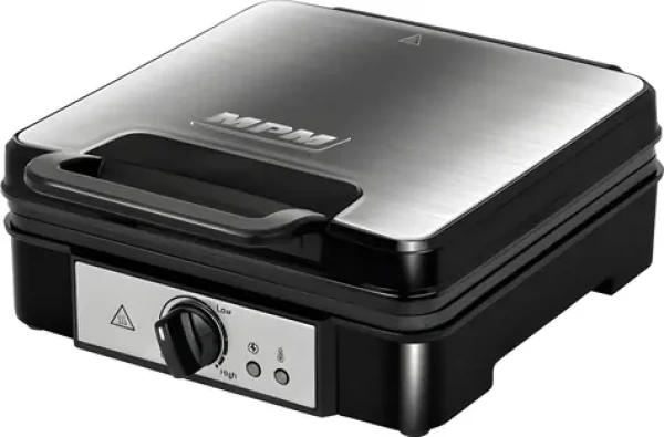 MPM MGO-36M stříbrná / Vaflovač / 1200 W / 4 vafle / nastavitelný termostat (MGO-36M)