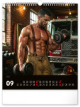 Nástěnný kalendář 2027 Notique Dreamy Firefighters, 30 × 34 cm