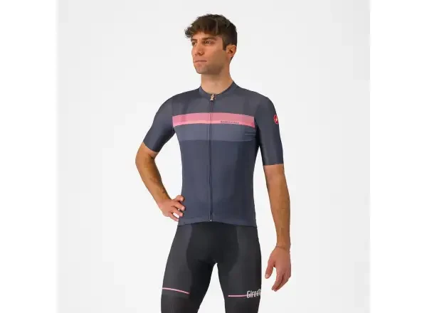 Castelli Giro Veloce pánský dres krátký rukáv Blue Tenebre/Roso Giro vel.