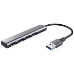 Trust Halyx-4-port 1 + 4 porty USB 3.1 Gen 1 hub tmavě šedá