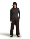 Unisex merino triko s dlouhým rukávem ICEBREAKER Unisex 150 Merino Stripe LS Tee, Before Dawn/Obsidian/S velikost: M