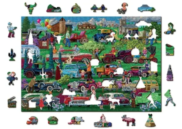 WOODEN CITY Dřevěné puzzle Veteráni 2v1