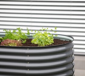 Kovový vyvýšený záhon – Grow Faster (d. 160 cm x š. 80 cm x v. 82 cm), černá