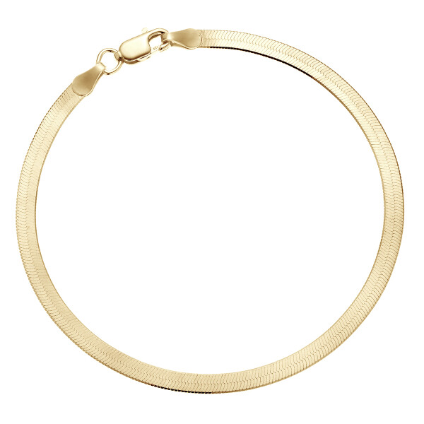 LUNICA Stříbrný náramek FLAT GOLD 0696